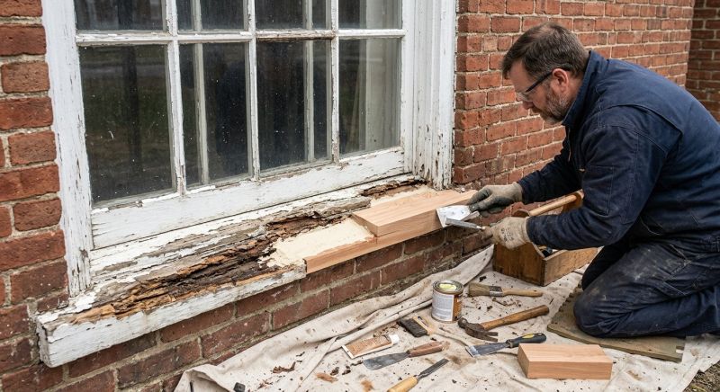 Rotted Window Frame Repair