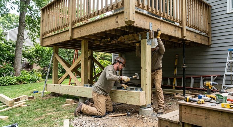 Deck Beam Rot Repair