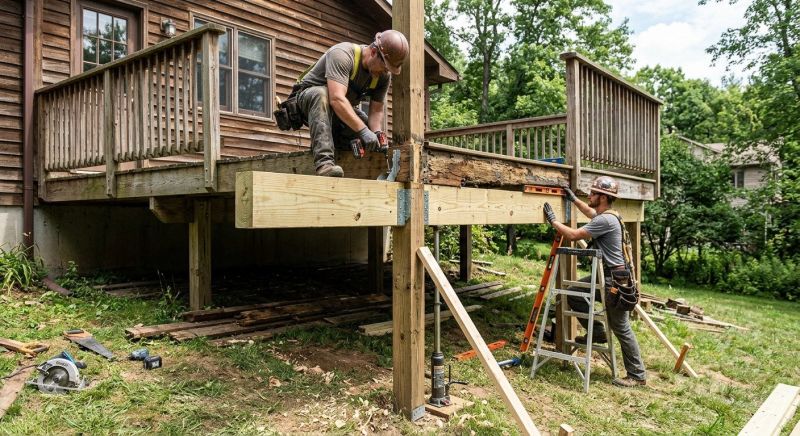Deck Beam Rot Repair