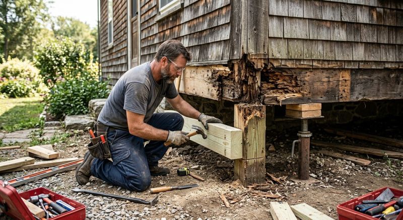 Deck Joist Rot Repair