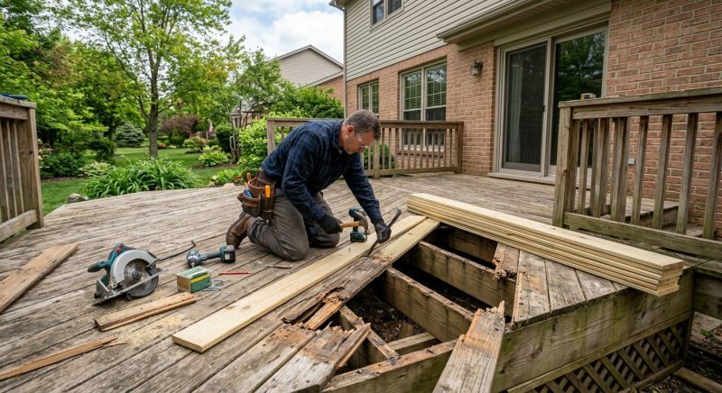 Deck Wood Rot Repair