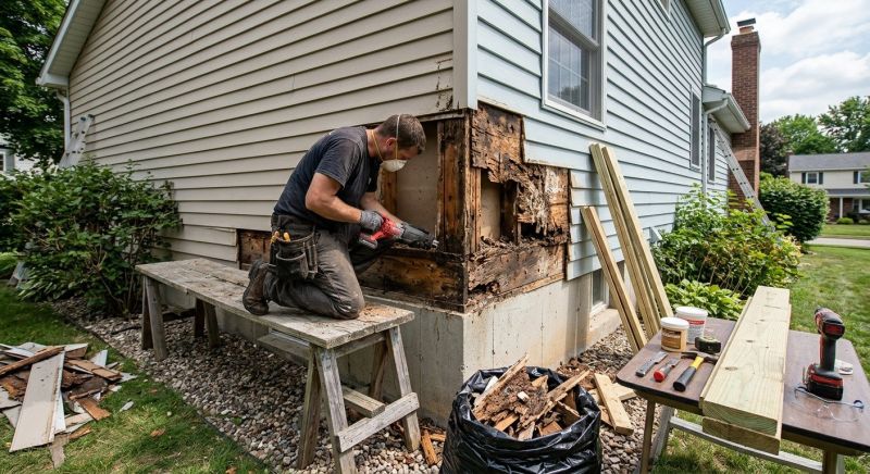 Dry Rot Siding Repair