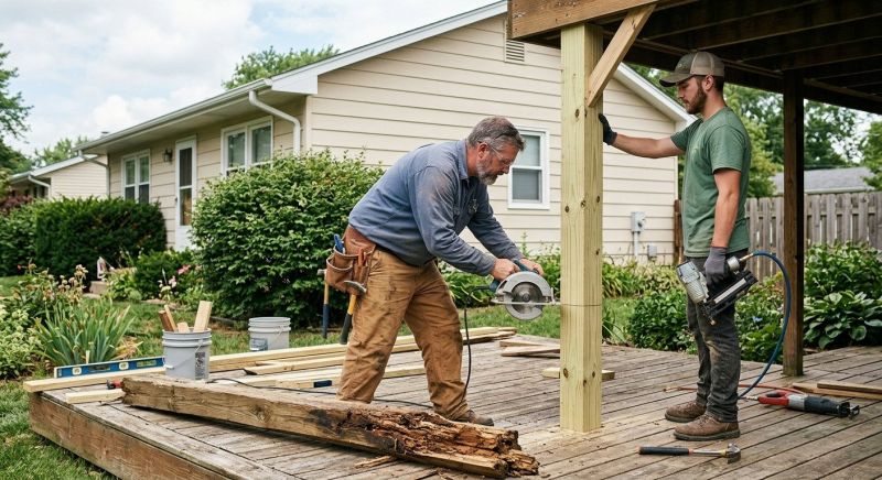 Rotted Deck Joist Replacement