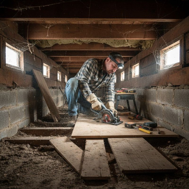 Subfloor Dry Rot Repair