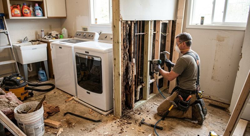 Laundry Room Dry Rot Repair