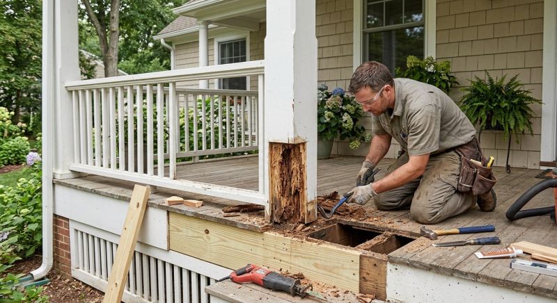Porch Dry Rot Repair
